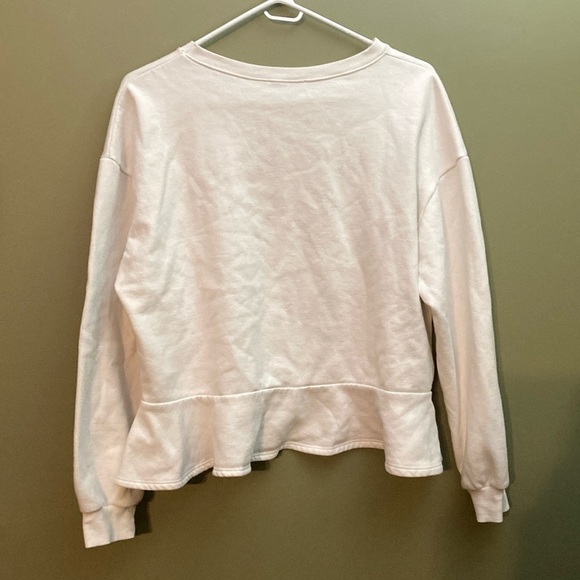 Zara White Crew Neck Crop Sweater - Picture 5 of 5